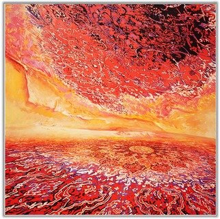 Freydoon Rassouli; Heart Of The Universe, 2015, Original Painting Oil, 54 x 54 inches. Artwork description: 241 A Conceptual cosmic  inspirational and Kabbalah art work by Freydoon Rassouli...