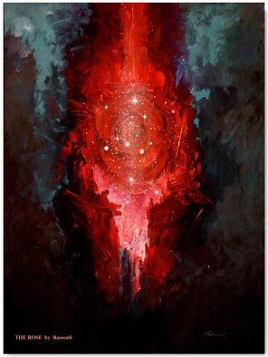 Freydoon Rassouli; The Rose, 2013, Original Painting Oil, 36 x 48 inches. Artwork description: 241 A mystical painting by Rassouli with Surrealism, symbolism and spiritual touch. ...