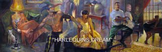 Ron Anderson; Harlequins Dream, 1998, Original Painting Oil, 217 x 69 inches. Artwork description: 241 Original oil painting by Ohio artist Ron Anderson.  Painting entitled Harlequins Dream.  Painting is priced and sold unframed.  Buyer is responsible for all shipping fees, insurance costs and any applicable sales tax and duties.  Artist reserves all rights to reproduction and copyright.  ...