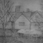 Robin Richard Emrich; Salem Witch House, 1999, Original Printmaking Etching, 8 x 6 inches. Artwork description: 241 The Salem Witch House.  Home to the judge responsible for the the witch craft trial in the 1600' s.  3rd Burn ( no pun intended) ....