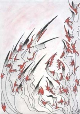Raymond Shumeliov; Evil, 2008, Original Drawing Pencil, 21 x 29 cm. 