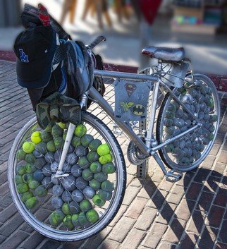 Dick Drechsler; A Tennis Players Ride, 2018, Original Photography Color, 14 x 13 inches. Artwork description: 241 Only in Venice, CA would you find a bicycle cum art ...