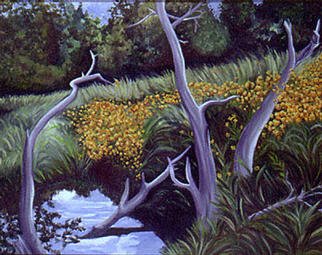 Renee Rutana, 'Emerge', 2000, original Painting Oil, 30 x 24  inches. Artwork description: 1911 This is a scene from Uxbridge, Massachusetts, Blackstone River. As a child, I used to play by the river, so this piece is very special to me.* Canvas has stapled sides....