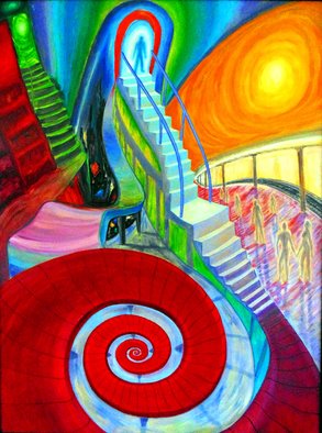 Arthur Robins; THE PATH TO CHRIST, 1996, Original Painting Oil, 54 x 70 inches. Artwork description: 241 SUBWAY, CITYSCAPE, NEW YORK CITY, JESUS, CHRIST, BIBLE, GOD, HEAVEN, HELL, ANGELS, NEW YORK ART, TRIBECA, SOHO, TIMES SQUARE, BUILDINGS, CARS, STREET, STREET ART, EXPRESSIONISM, ABSTRACT, LANDSCAPE, COLORFUL, RICH COLORS, JOYFUL, FIGURATIVE, SURREAL, HAPPY, LOVE, TRUTH , FLOWERS, LANDSCAPE, DREAM, TRAIN, TRAIN TRACKS...