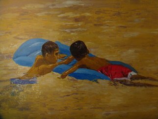 Reynaldo Gatmaitan; Friends, 2010, Original Painting Oil, 21 x 28 inches. 