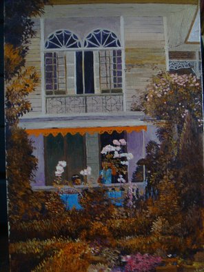 Reynaldo Gatmaitan; Old With Garden, 2011, Original Painting Oil, 24 x 36 inches. Artwork description: 241  Ancestral house, very few still existing. I want to reserve them through my paintings.  ...