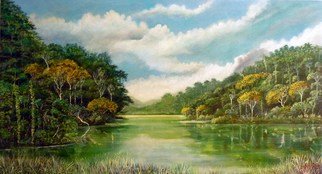 Ricardo Sanchez Beitia; Vista Del Lago Camaron, 2010, Original Painting Oil, 36 x 20 inches. 