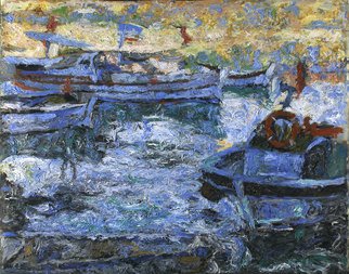 Robert Nizamov; Boats, 2009, Original Painting Oil, 134 x 107 cm. Artwork description: 241  Yachts, sea, wind, regatta, sailing vessels, Boats...