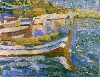 Robert Nizamov; Boats, 2009, Original Painting Oil, 134 x 104 cm. Artwork description: 241  Yachts, sea, wind, regatta, sailing vessels, Boats ...
