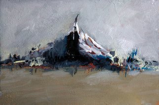 Rossen Stanoev; Landscape In Grey Ii, 2016, Original Painting Oil, 18 x 12 cm. Artwork description: 241 landscape, grey, Bulgarian art, Rossen Stanoev, contemporary fine art, ...