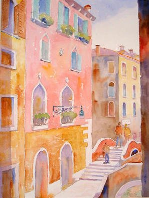 Roderick Brown, 'Colour Of Morning Venice', 2003, original Watercolor, 18 x 24  x 1 inches. Artwork description: 2448 I love the colours of Venice they are exquisite and  joy to behold at any time of day. This was in the morning....