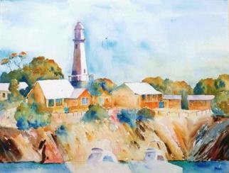 Roderick Brown, 'Late Morning Bathurst', 2002, original Watercolor, 24 x 18  x 2 inches. Artwork description: 2448 A scene across Thomson' s Bay towards bathurst lighthouse on rottnest island Rottnest Island...