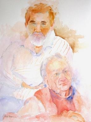 Roderick Brown, 'Mother And Son', 2004, original Watercolor, 18 x 24  x 1 inches. Artwork description: 2448 A portrait of an elderly mother with her son...