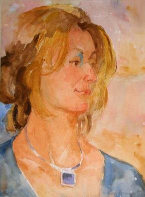 Roderick Brown, 'Portrait Of Lynn', 2004, original Watercolor, 12 x 16  x 1 inches. Artwork description: 2793 A portrai of Lynn...