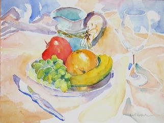 Roderick Brown, 'Still Life With Grapes', 2005, original Watercolor, 16 x 12  x 1 inches. Artwork description: 2448 The grapes were beautiful to eat it is a wonder I left them long enough to paint them...