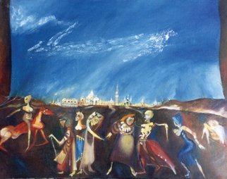 Romaya Puchman; Theatre, 2000, Original Painting Oil, 90 x 75 cm. Artwork description: 241       contemporary art      ...