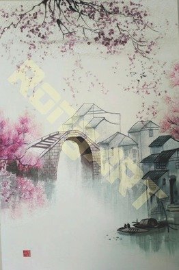 Candice Rongyu; Jiangnan Water Town, 2018, Original Painting Ink, 40 x 60 cm. Artwork description: 241 Q1: What we do: A1: Bespoke an unique artwork per your requirement Q2: How we do: employ traditional handicraft- - - handmade embroidery, i. e. using hundreds and thousands needles to complete one imageA2: The periods of making: it depends size, image, grade of artworks that you required. ...