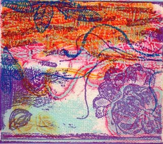 Rosalyn M. Gaier, 'Brilliant Aberration', 1997, original Printmaking Other, 7 x 6  inches. Artwork description: 1911 Collagraph.A i? 1/2twini? 1/2 of i? 1/2Before Discoveryi? 1/2, this one came first. Purple emits such drama, I think. The royal color works beautifully with pinks, reds and oranges here. ...