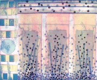 Rosalyn M. Gaier, 'To Happiness', 1996, original Printmaking Other, 23 x 19  inches. Artwork description: 1911 Collagraph. A companion to this polka dot piece is i? 1/2To Peacei? 1/2. They were created using some of the same plates.Rives BFK Acid free, 100 rag paper. ...