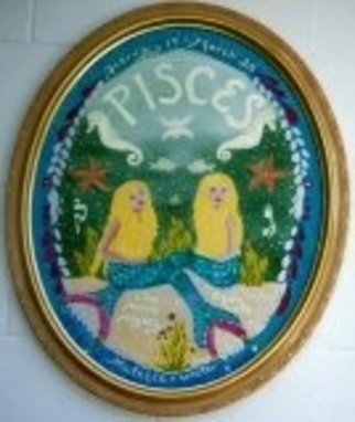 Cathy Dobson, 'Pisces', 2007, original Painting Oil, 16 x 20  x 1 inches. Artwork description: 1911  Blacklight Oil Painting...