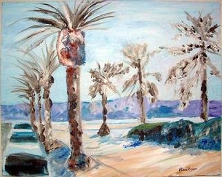 Roz Zinns, 'Benicia', 2003, original Painting Acrylic, 20 x 16  x 1 inches. Artwork description: 3891 Palm trees and water on a sunny day in Benicia, CA...