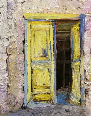 Roz Zinns; Greek Doorway, 2011, Original Painting Oil, 14 x 18 inches. Artwork description: 241  Doorway of Greek church from 1600's ...