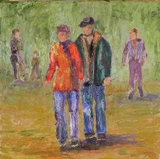 Roz Zinns, 'Jorey And Mark', 2010, original Painting Oil, 12 x 12  x 1 inches. Artwork description: 1911    Family          ...