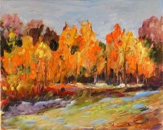 Roz Zinns, 'Peartrees In Autumn', 2004, original Painting Acrylic, 20 x 16  x 1 inches. Artwork description: 3891 Peartrees are wonderful in autumn.  The colors are as vivid as we get in California....