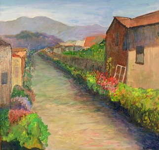 Roz Zinns, 'Warm Afternoon 2', 2010, original Painting Acrylic, 20 x 20  x 2 inches. Artwork description: 1911    Alley leading to the hills  ...