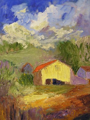 Roz Zinns, 'Yellow Barn', 2010, original Painting Oil, 20 x 16  x 2 inches. 