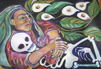 Ruth Olivar Millan; WAR NO MORE A Mothers Cry, 2009, Original Painting Acrylic, 18 x 24 inches. Artwork description: 241  Brilliant color crys