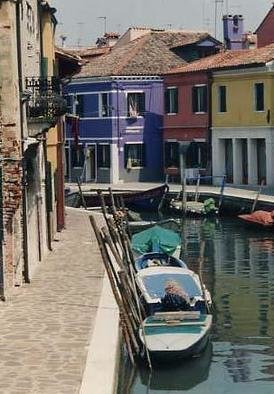 Ruth Zachary, 'Colors Of Burano I', 1997, original Photography Color, 16 x 20  x 1 inches. Artwork description: 2307 Island of Burano, Venice, Italy.  A small island famous for its hand- made lace and its exciting, unexpected colors: orchid, rose, yellow, white. Almost tropical, festive.  Cobblestones, old brick,  wrought iron window trim.  The sweep of the canal provides movement and drama.  Boats, of course.  Limited edition, ...