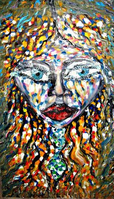 Ryan Ilinca; The Girl, 2010, Original Painting Acrylic, 36 x 72 inches. Artwork description: 241 Original artwork using a special technique. Acrylics and spatula in this original style called Octavianism. ...