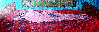 Ryan Ilinca; Woman On Bed, 2018, Original Painting Acrylic, 72 x 24 inches. Artwork description: 241 Original artwork using a special technique. Acrylics and spatula in this original style called Octavianism. ...