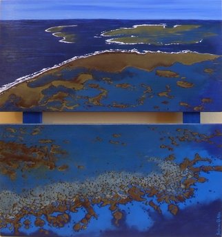 Sabrina Bianco; Laguna, 2011, Original Painting Acrylic, 50 x 60 cm. Artwork description: 241  Air view of a laguna landscape, painted on 2 pine wood tables. ...