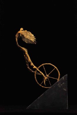 Safa Hosseini; Drop In Timeless Spaces, 2011, Original Sculpture Bronze, 25 x 40 cm. Artwork description: 241   hanging, mental riddle, knockers  ...
