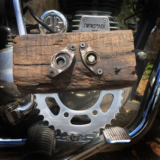 Sahil Nimawat; Moto Moron, 2016, Original Sculpture Mixed, 5.5 x 6 inches. Artwork description: 241 Name - Moto moron. Materials - Wood & Motorcycle spare parts. Theme - Conceptual Automotive. Vision - A happy motorcycle moron. Description- An expression of an emotional sense of a person for a motorcycle. The sculpture depicting an attraction of human beings regarding automotive industry. ...