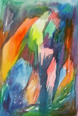 Gopal Weling; Verticale Horizon5, 2007, Original Watercolor, 11 x 15 inches. 