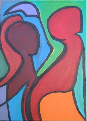 Donald Sallot; Colored Shadows, 2001, Original Painting Acrylic, 24 x 36 inches. Artwork description: 241 Stretched canvas matte finish, original artwork, impressionism, figures. ...