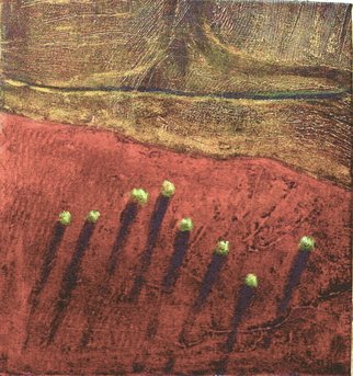 Yoli Salmona; Red Desert, 2003, Original Mixed Media, 33 x 36 cm. 