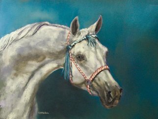 Sallyann Mickel; Basquel, 2007, Original Pastel, 20 x 16 inches. Artwork description: 241 Pet Portrait SamplePastel head portrait of an Arabian horse ...