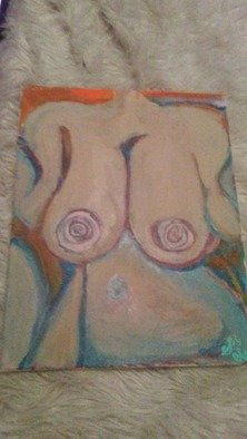 Samantha Faucher; Faeedi, 2019, Original Mixed Media, 14 x 20 inches. Artwork description: 241 a acrilic nude o canvas with soft curves and skin color...