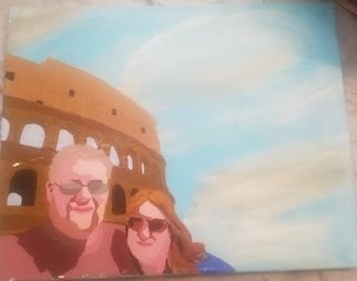 Samantha Bull; Colloseum By Day, 2019, Original Painting Acrylic, 20 x 16 inches. Artwork description: 241 I went to Europe for the first time in August 2018 and the beauty of Rome was so inspiring.  ...