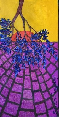 Sandra Tingalay; Love Those Flowers Iii, 2019, Original Painting Acrylic, 18 x 36 inches. Artwork description: 241 Impasto...