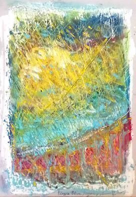 Sandro Bisonni; Pioggia Estiva Riccione, 2021, Original Pastel Oil, 21 x 30 cm. Artwork description: 241 In the afternoon a summer rain in Riccione wiped out all my dreams ...