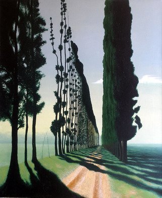 Sarah Longlands, 'Isola Pioppi', 2006, original Painting Oil, 65 x 95  x 4 inches. Artwork description: 2103  To the End of the Road. ...