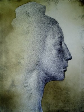 Sasha Tsyganov; I Can Not Hear You, 2013, Original Mixed Media, 88 x 67 cm. Artwork description: 241  ballpoint pen, oil on canvas ...