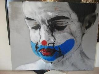 Claudio Coltura; Sad Clown 1     100 X 80, 2011, Original Painting Other, 100 x 80 cm. Artwork description: 241  Spry on canvas ...