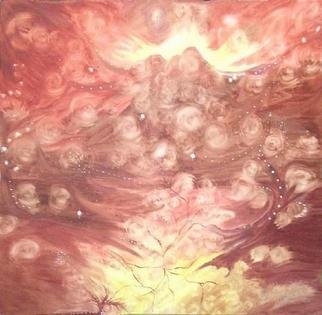Smeetha Bhoumik; Clouds Of Orion Nebula, 2006, Original Painting Oil, 30 x 30 inches. Artwork description: 241 The beautiful hills and clouds in the star forming dusty regions of Orion Nebula ...