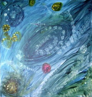 Smeetha Bhoumik; Smeetha Bhoumik, Universe..., 2006, Original Painting Oil, 30 x 30 inches. Artwork description: 241    Angarakki Sky is an intergral part of the Universe Series 2006, conveying the force & magic of our infinite enchanting shared universe. . . . ...